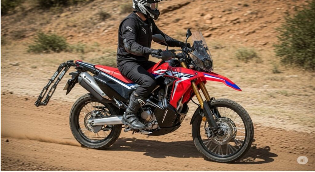 CRF250ラリー 取り回しで感じる車体の重量感
