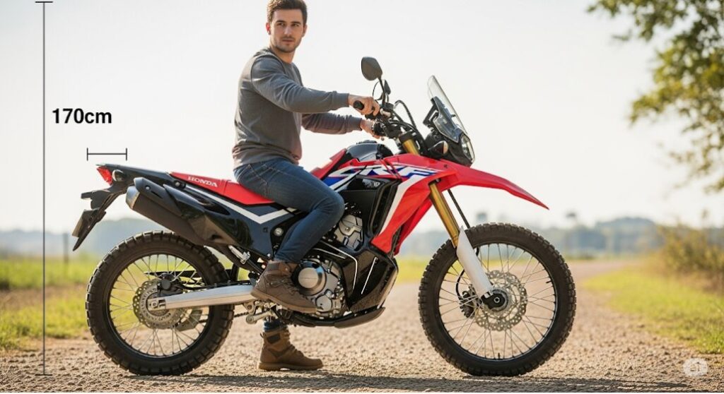 CRF250ラリー 身長170cmでの足つきは厳しいか