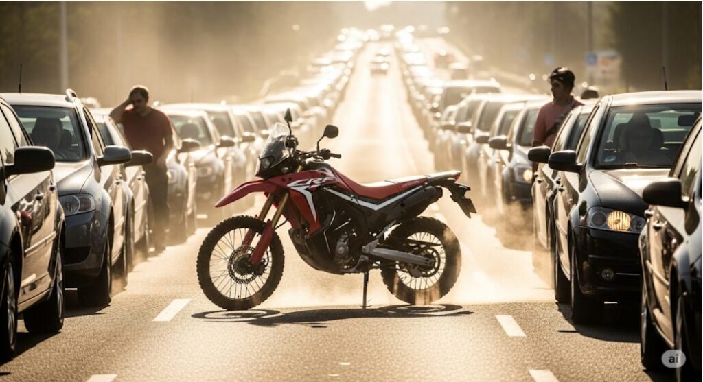 CRF250ラリー 夏のツーリングで気になる排熱の問題