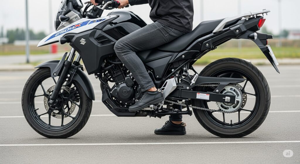 Vストローム250SX足つき性に影響するシート高の仕様