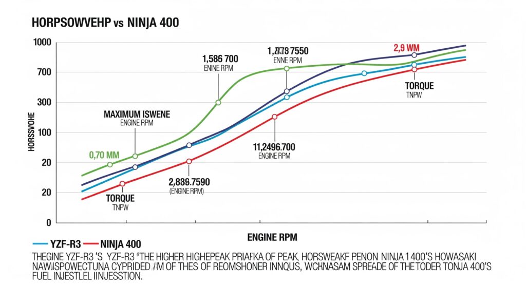 YZF-R3とNinja 400のエンジンの馬力とトルクの違い