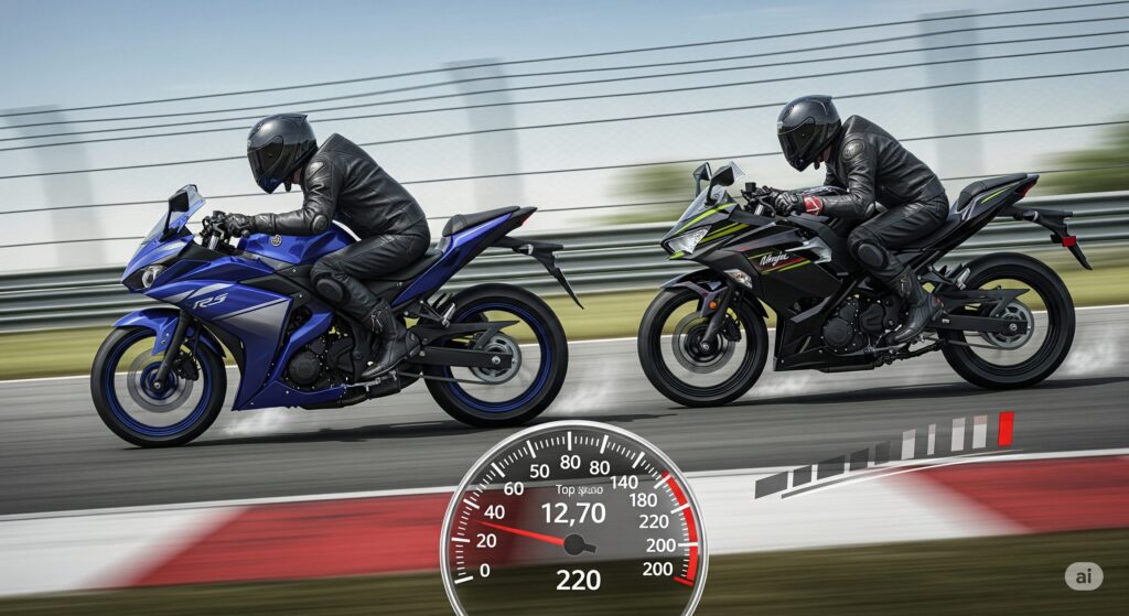 YZF-R3とNinja 400の最高速度